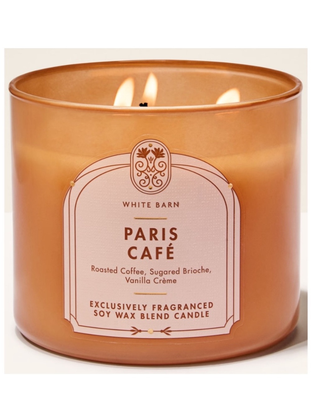 Bath & Body Works Paris Cafe 3 Wick Candle With White Lid by White Barn